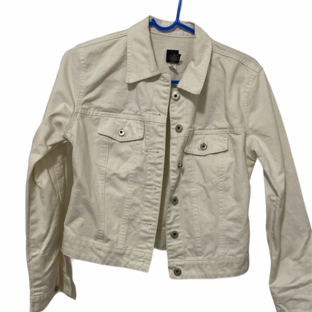 White jean jacket.